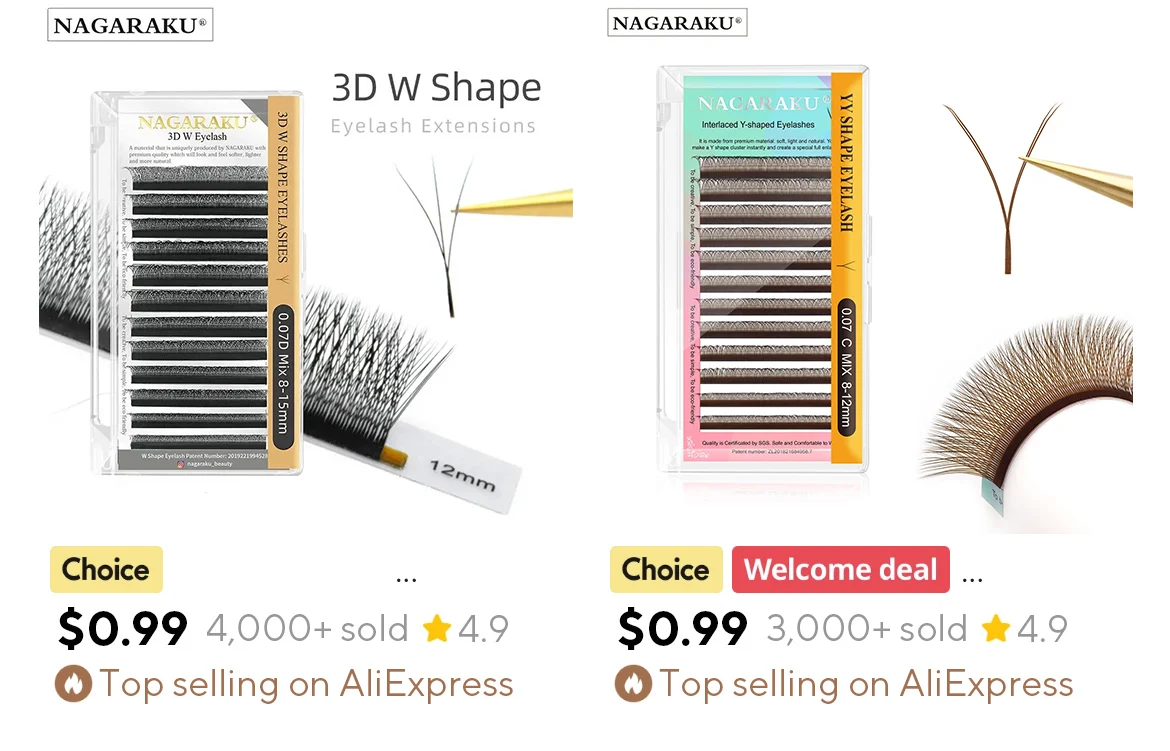 NAGARAKU 16Rows Classic Individual Eyelash Extension Lashes Matte Black Professional Soft Natural