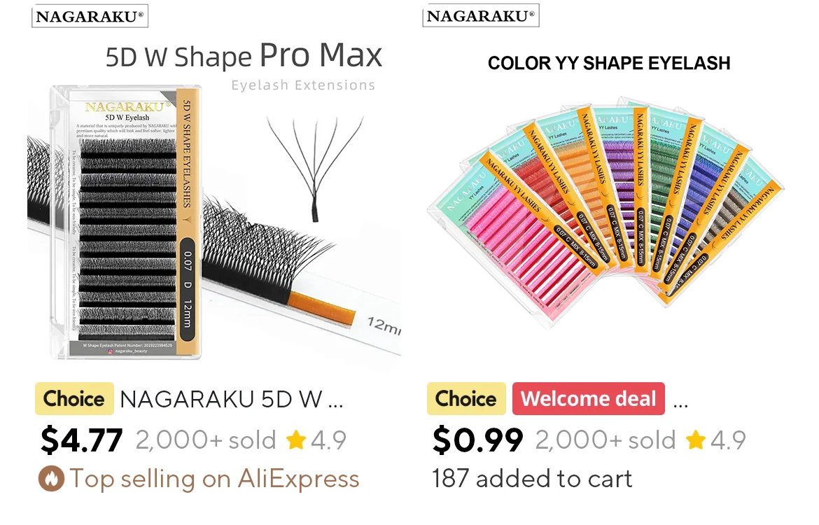 NAGARAKU 16Rows Classic Individual Eyelash Extension Lashes Matte Black Professional Soft Natural