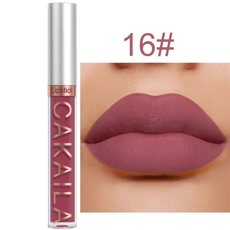 CAKAILA 18 Color Waterproof Matte Velvet Lip Glaze Lasting Silky Liquid Lipstick Not Easy To Fade Lip Gloss Makeup Sexy Lip Tint