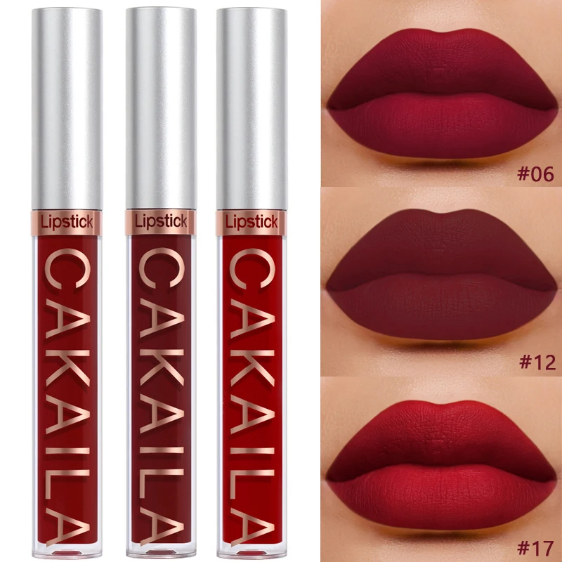 CAKAILA 18 Color Waterproof Matte Velvet Lip Glaze Lasting Silky Liquid Lipstick Not Easy To Fade Lip Gloss Makeup Sexy Lip Tint