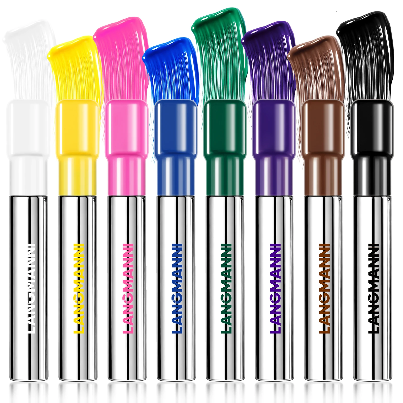 8 Colors Green Mascara Thick Curling Waterproof Natural Eyelashes Long Lasting Blue White Pink Black Eye Makeup Korean Cosmetics