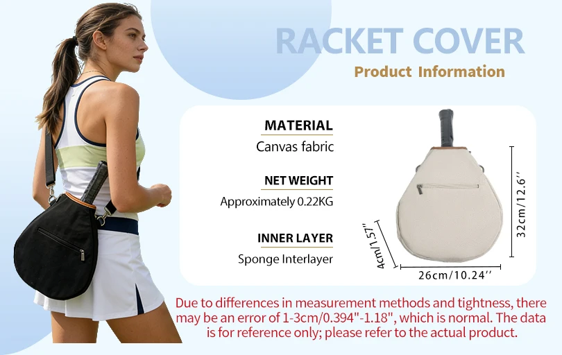 Jusenda Oxford Padel Paddle Bag Cover For Various Tennis Racket Soft Face Carbon Fiber EVA Racquet Unisex Tennis Shoulder Bags