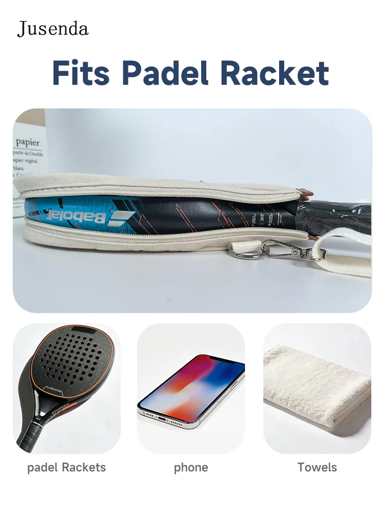 Jusenda Oxford Padel Paddle Bag Cover For Various Tennis Racket Soft Face Carbon Fiber EVA Racquet Unisex Tennis Shoulder Bags