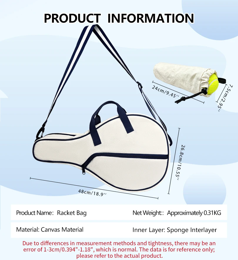 Jusenda Oxford Padel Paddle Bag Cover For Various Tennis Racket Soft Face Carbon Fiber EVA Racquet Unisex Tennis Shoulder Bags