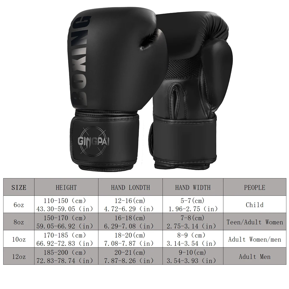 6/8/10/12oz Boxing Gloves Professional Adult Sanda Muay Thai Fighting Gloves Men and Women Training Sandbag Free Fight MMA