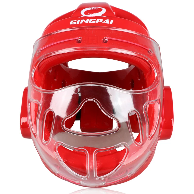 Full Face Head Guard Karate Helmet Taekwondo Headgear MMA Kick Boxing Head Protector Professional Training Helmets
