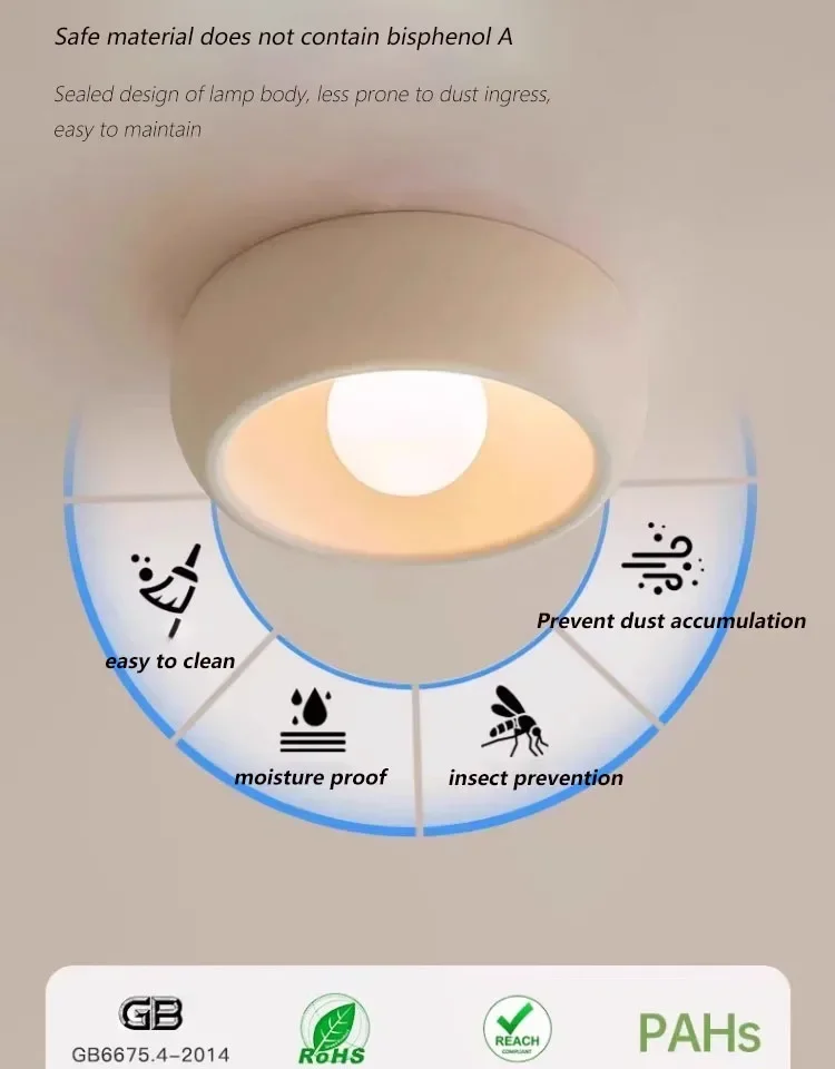 Japanese Wabi Sabi Style Circular Hallway Light Balcony LED Ceiling Cloakroom Entry Aisle Ceiling Chandelier Home Decor Lighting
