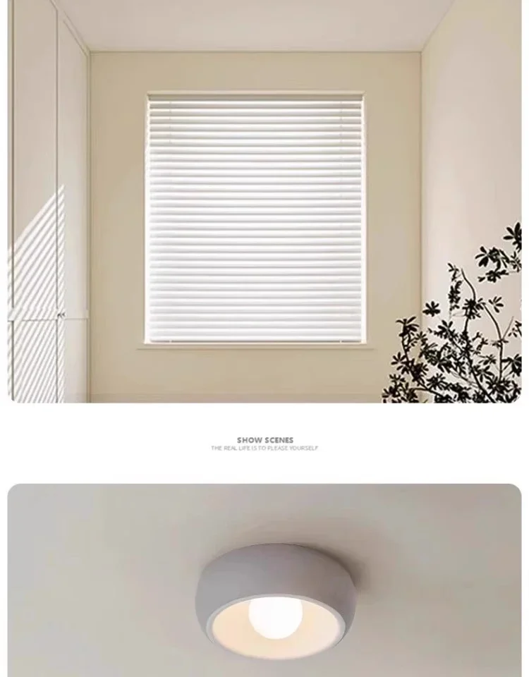 Japanese Wabi Sabi Style Circular Hallway Light Balcony LED Ceiling Cloakroom Entry Aisle Ceiling Chandelier Home Decor Lighting