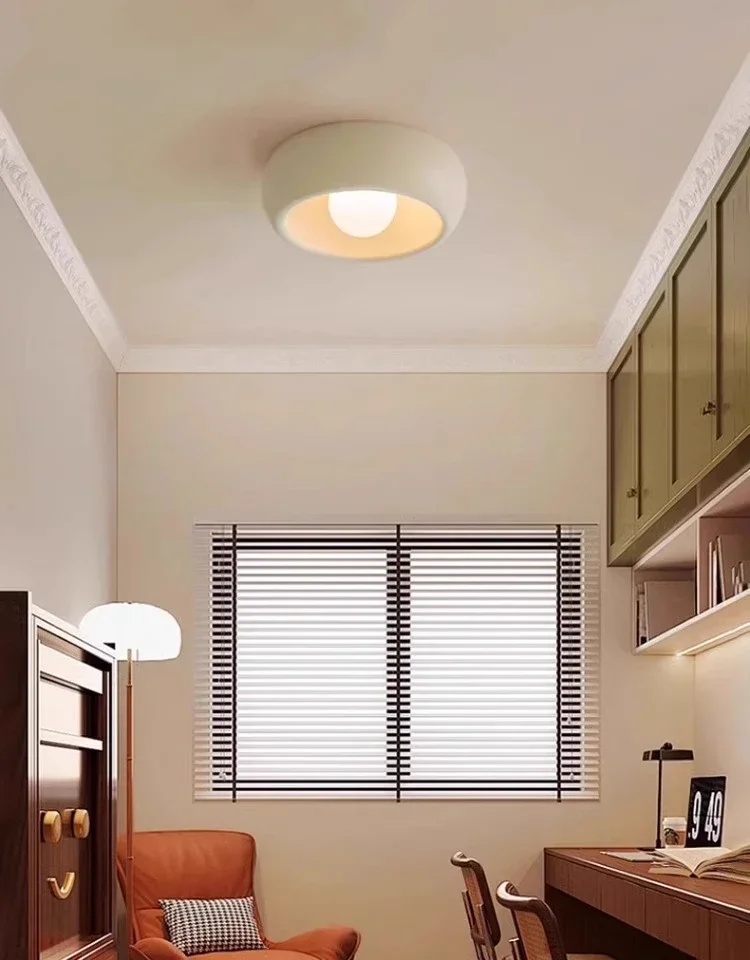 Japanese Wabi Sabi Style Circular Hallway Light Balcony LED Ceiling Cloakroom Entry Aisle Ceiling Chandelier Home Decor Lighting