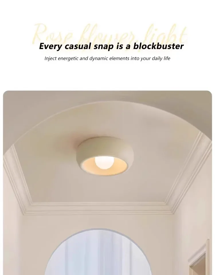 Japanese Wabi Sabi Style Circular Hallway Light Balcony LED Ceiling Cloakroom Entry Aisle Ceiling Chandelier Home Decor Lighting