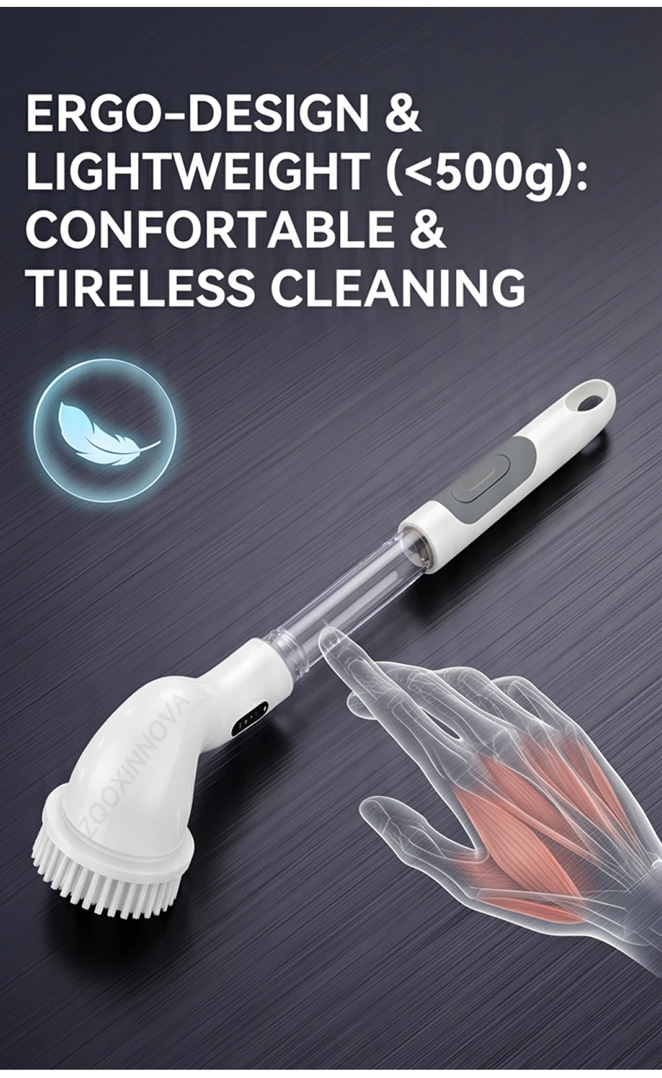 Household Cordless Spin Scrubber Kitchen Gadgets Hair Brushes Bathroom Broom Toilet Mops Electric Multipurpose Cleaning Brush