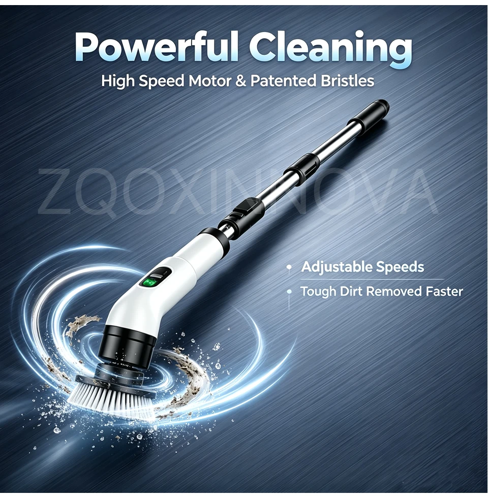 Household Cordless Spin Scrubber Kitchen Gadgets Hair Brushes Bathroom Broom Toilet Mops Electric Multipurpose Cleaning Brush