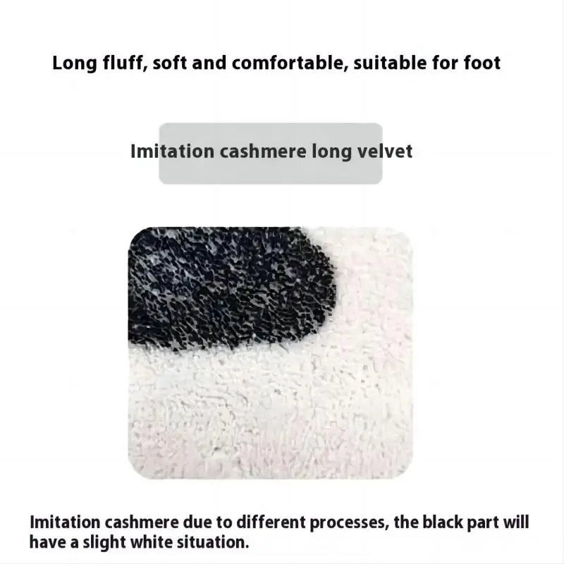 VIKAMA Alphabet Shaped Faux Sheep Velvet Carpet Soft Non-Slip Bathroom Floor Mats Bedroom Kitchen Rugs Home Decoration