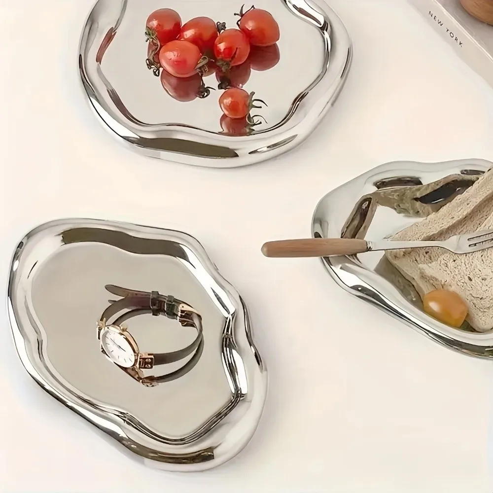 Light Luxury PVC Plastic Jewelry Tray Mini Cloud Shape Storage Plate Jewelry Display Plate Watches/Keys Storage