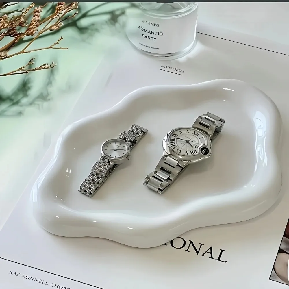Light Luxury PVC Plastic Jewelry Tray Mini Cloud Shape Storage Plate Jewelry Display Plate Watches/Keys Storage