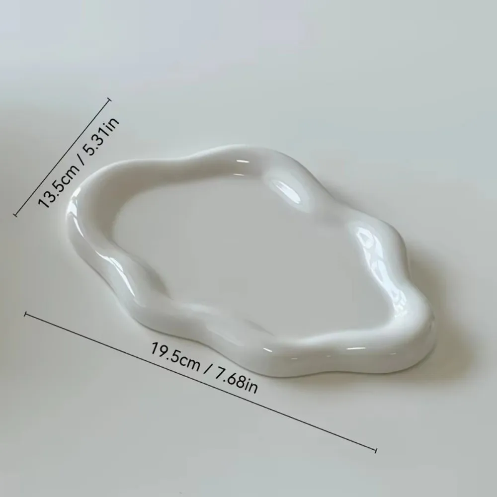 Light Luxury PVC Plastic Jewelry Tray Mini Cloud Shape Storage Plate Jewelry Display Plate Watches/Keys Storage