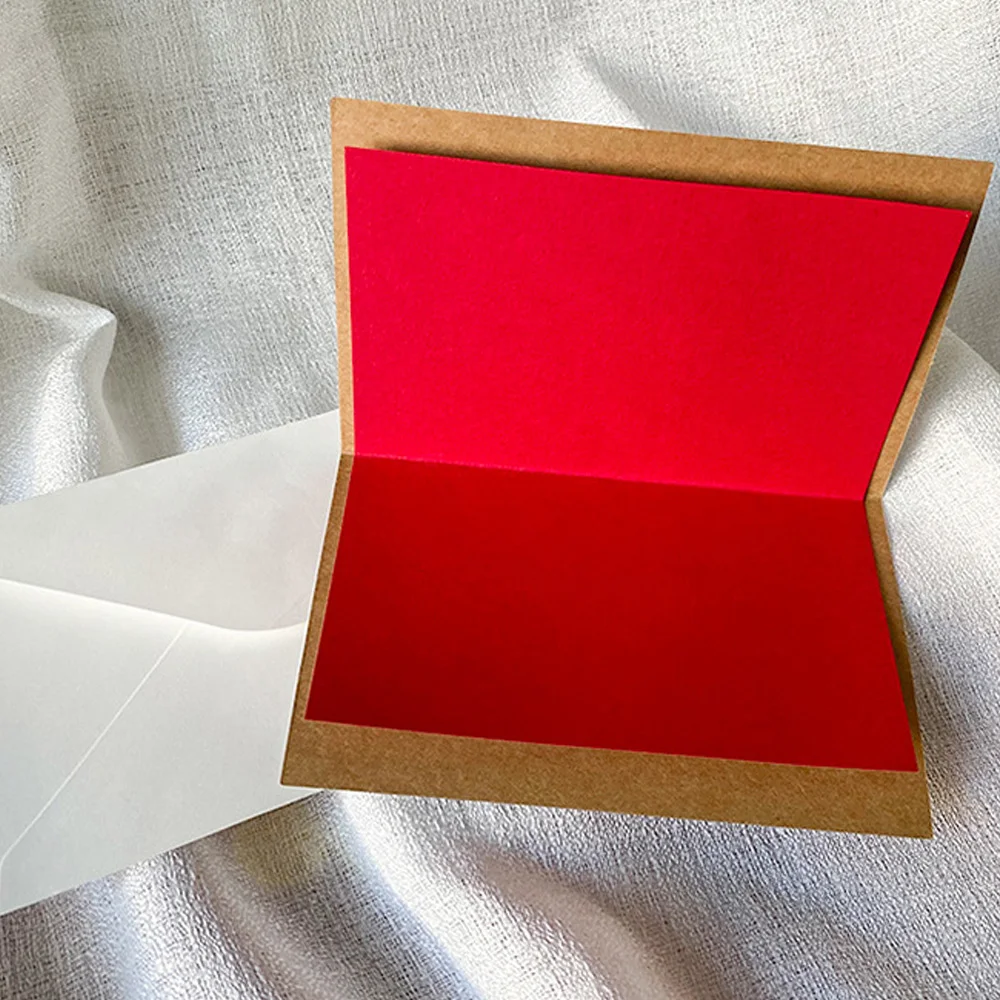 Love Gift Cards Red Kraft Paper Invitation Wedding Happy Valentines Day Greeting Card Festival Party Supplies Decoration Mixed