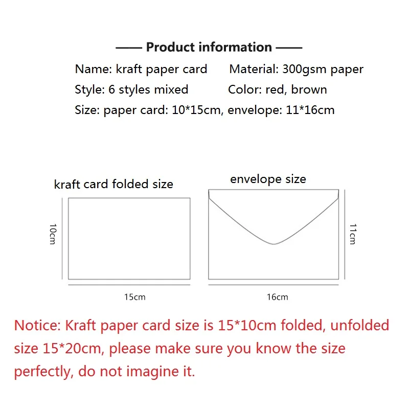 Love Gift Cards Red Kraft Paper Invitation Wedding Happy Valentines Day Greeting Card Festival Party Supplies Decoration Mixed