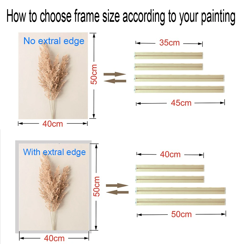 45x65 50x70 30x40cm Wall Art Painting Frame Wooden Frames for Canvas Oil Painting Diamond Painting Frames Canvas Wall Frame