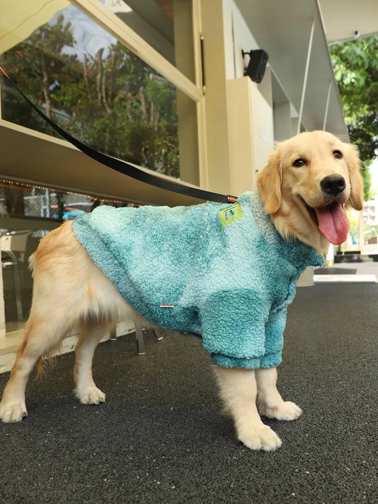 HOOPET 3XL-7XL Winter Thick Big Dog Clothes Lambs Wool Jacket for Medium Large Dogs Windproof Coat Pet Accessories