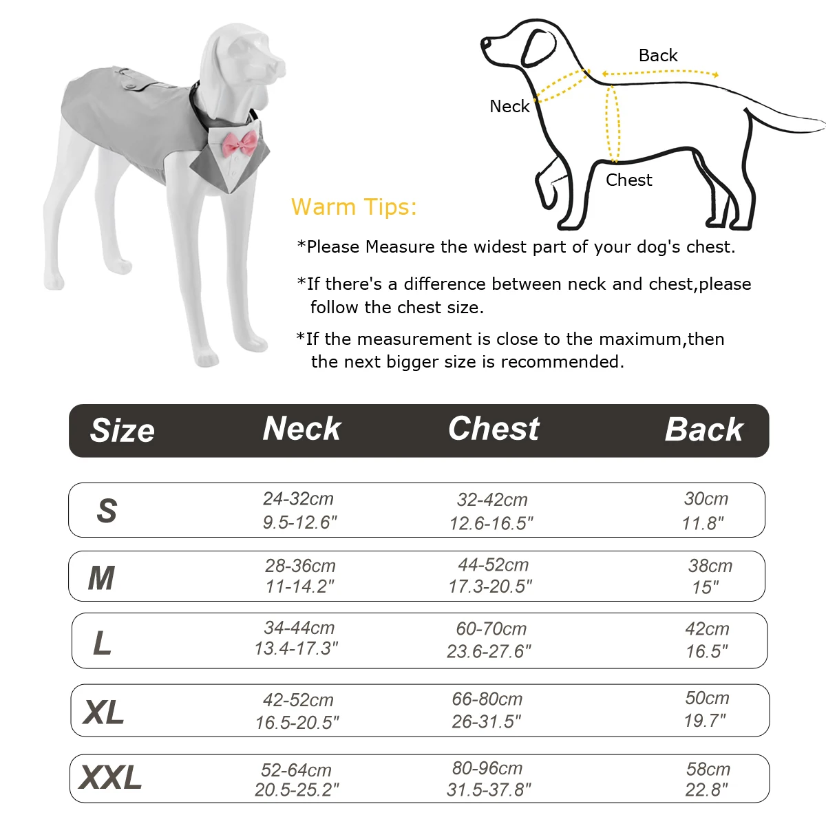 Sucado Formal Dog Tuxedo Suit and Colar Bandana Set, Wedding Party Costume Doggy Prince Bowtie Shirt, Suitable for Engagement We