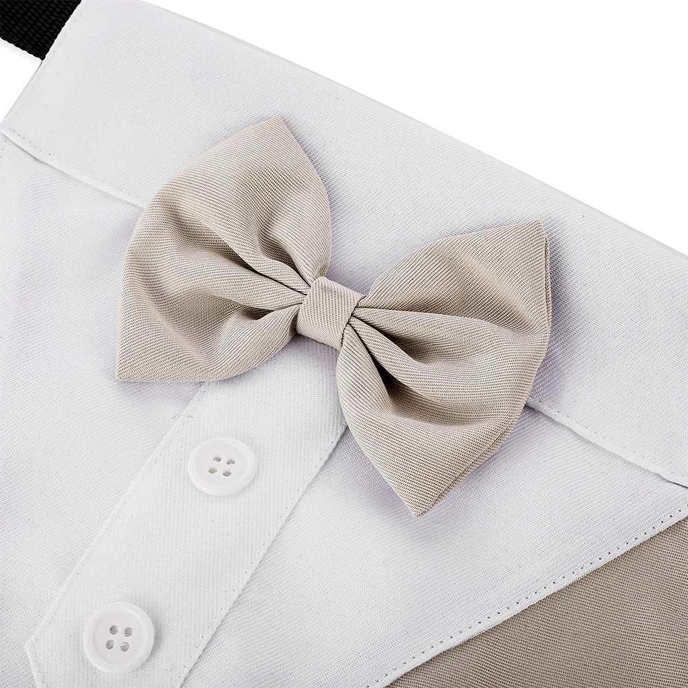 Sucado Formal Dog Tuxedo Suit and Colar Bandana Set, Wedding Party Costume Doggy Prince Bowtie Shirt, Suitable for Engagement We