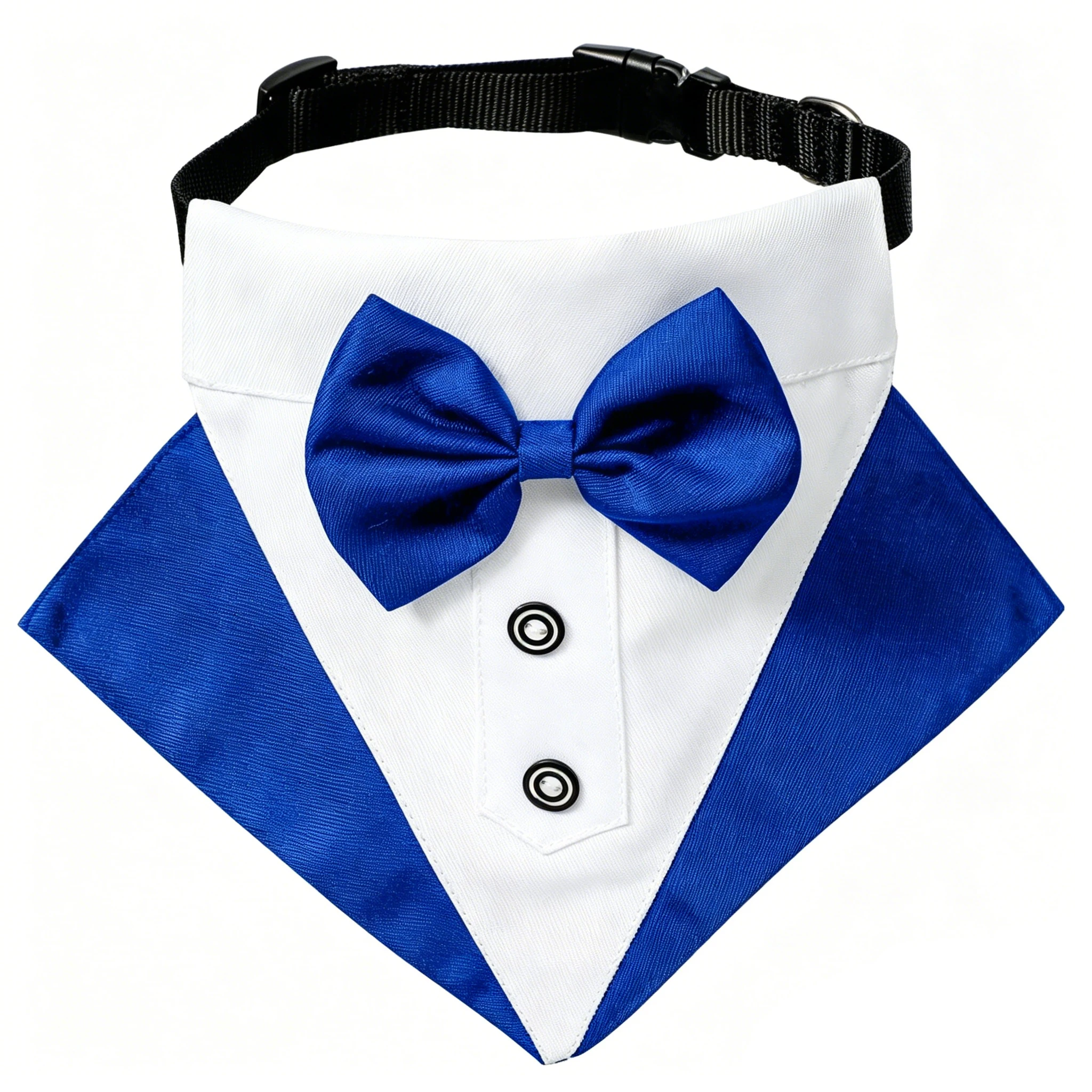 Sucado Formal Dog Tuxedo Suit and Colar Bandana Set, Wedding Party Costume Doggy Prince Bowtie Shirt, Suitable for Engagement We
