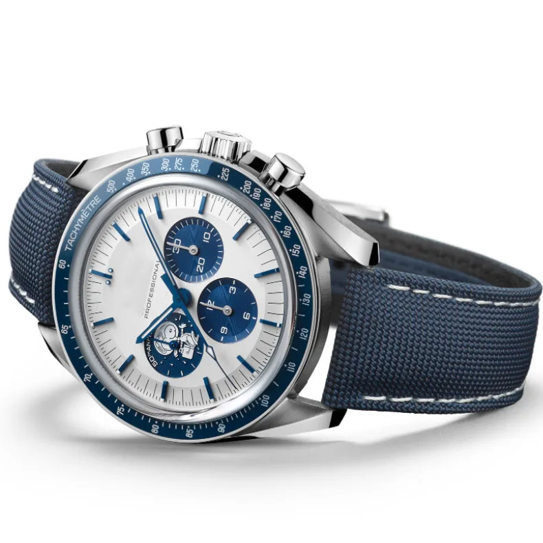 19mm 20mm Canvas Nylon Watchbands For Omega Seamaster 300 Speedmaster AT150 Omega Speedmaster Slubby 310.32 Series Nylon Strap
