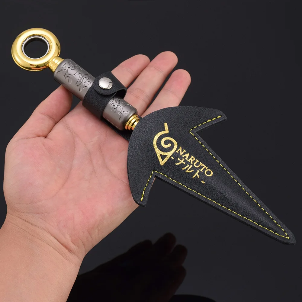 3 Styles Namikaze Minato Weapon 23cm/9.84inch Rotatable The Art of Flying Thunder God Kunai Metal Craft Model Turn Ninja Toys