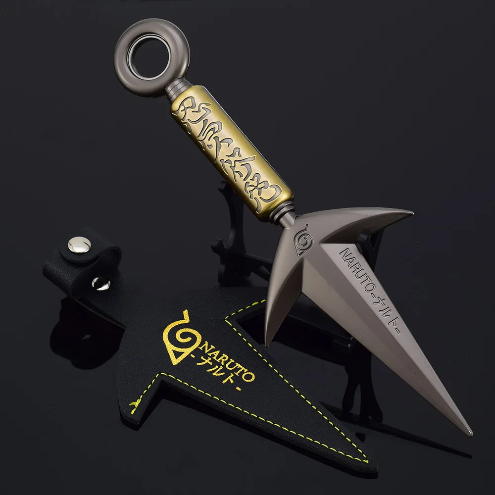 3 Styles Namikaze Minato Weapon 23cm/9.84inch Rotatable The Art of Flying Thunder God Kunai Metal Craft Model Turn Ninja Toys