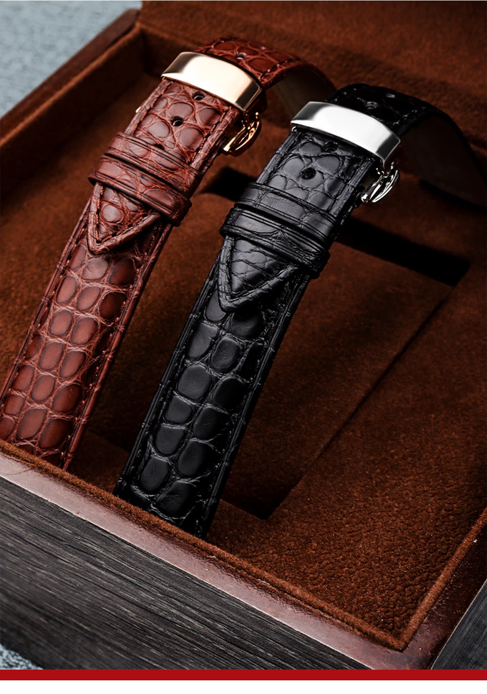 Genuine alligator leather Watch Strap 18mm 19mm 20mm 21mm 22mm 24mm watchband mens watch band crocodile skin bracelet belts