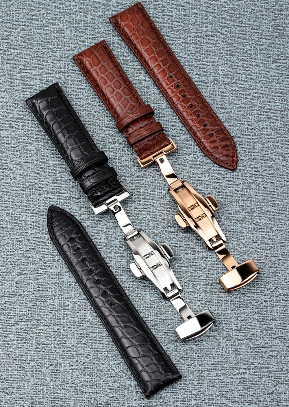 Genuine alligator leather Watch Strap 18mm 19mm 20mm 21mm 22mm 24mm watchband mens watch band crocodile skin bracelet belts