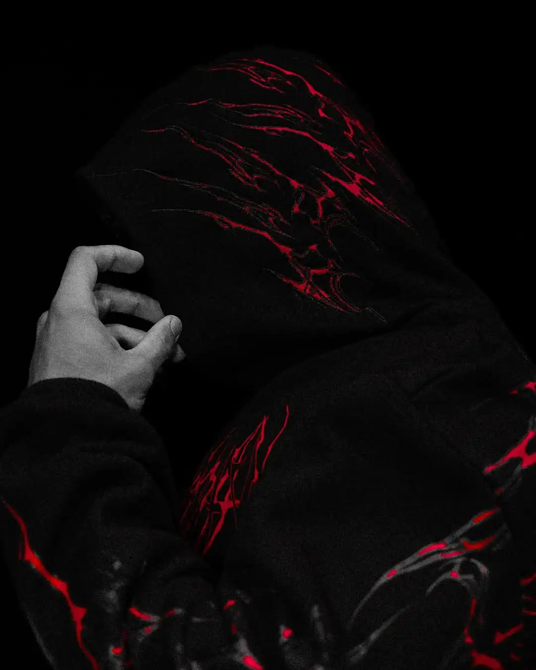 Mens Gothic Style Black Zip Up Hoodie White Skull Pattern Print Design Loose Fit Long Sleeve Casual Streetwear Hooded Sweatshirt