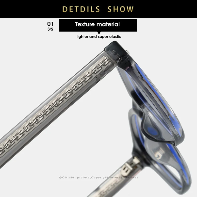 Personality Vintage Spectacles Frame Men Women Ultralight TR90 Square Rivet Frame Anti Blue Light Optical Eyeglasses