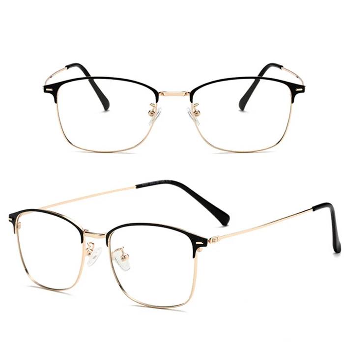 Sun Photochromic Lens Square Nearsighted Glasses Anti-blue Light Computer Prescription Eyeglasses Diopter 0 -0.5 -1.0 To -4.0