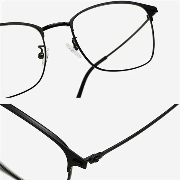 Sun Photochromic Lens Square Nearsighted Glasses Anti-blue Light Computer Prescription Eyeglasses Diopter 0 -0.5 -1.0 To -4.0