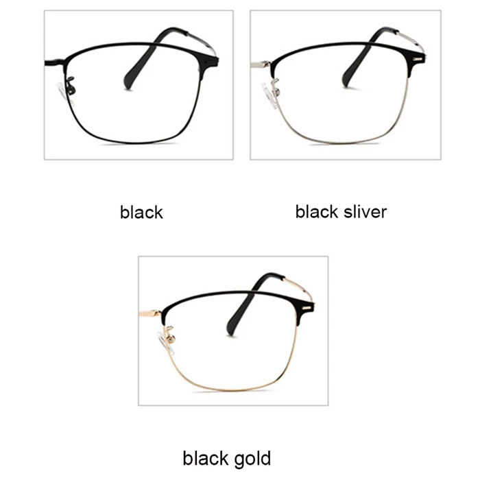 Sun Photochromic Lens Square Nearsighted Glasses Anti-blue Light Computer Prescription Eyeglasses Diopter 0 -0.5 -1.0 To -4.0