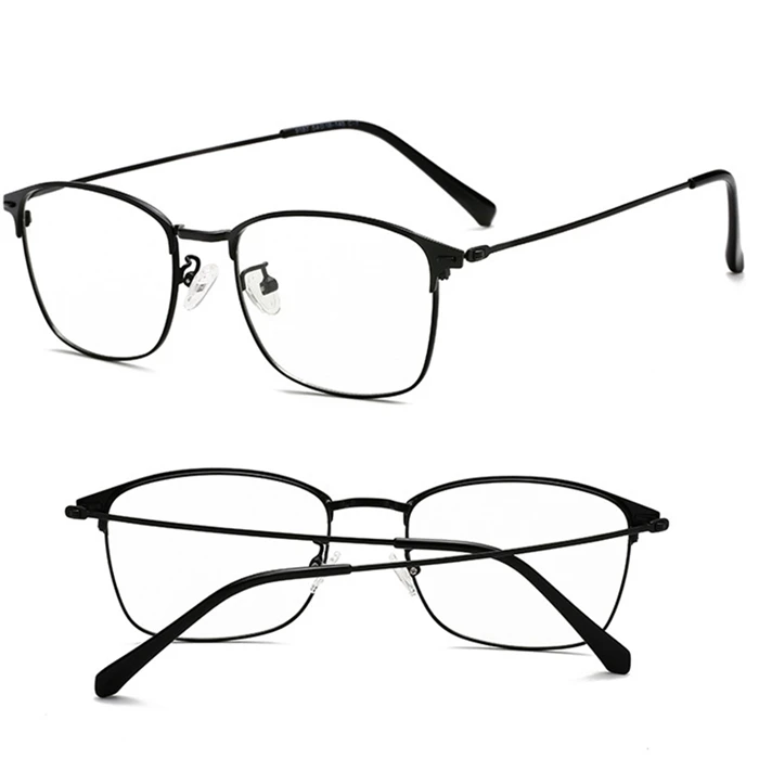 Sun Photochromic Lens Square Nearsighted Glasses Anti-blue Light Computer Prescription Eyeglasses Diopter 0 -0.5 -1.0 To -4.0