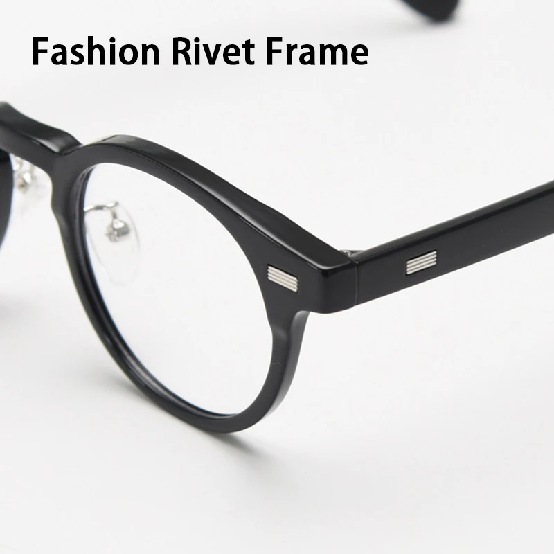 Fashion Simple Glasses Frame Men Women Ultralight TR90 Round Frame Transparent Lens Decoration Optical Eyeglasses