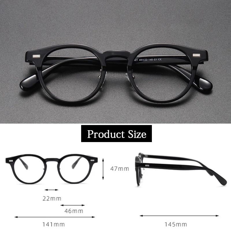Fashion Simple Glasses Frame Men Women Ultralight TR90 Round Frame Transparent Lens Decoration Optical Eyeglasses