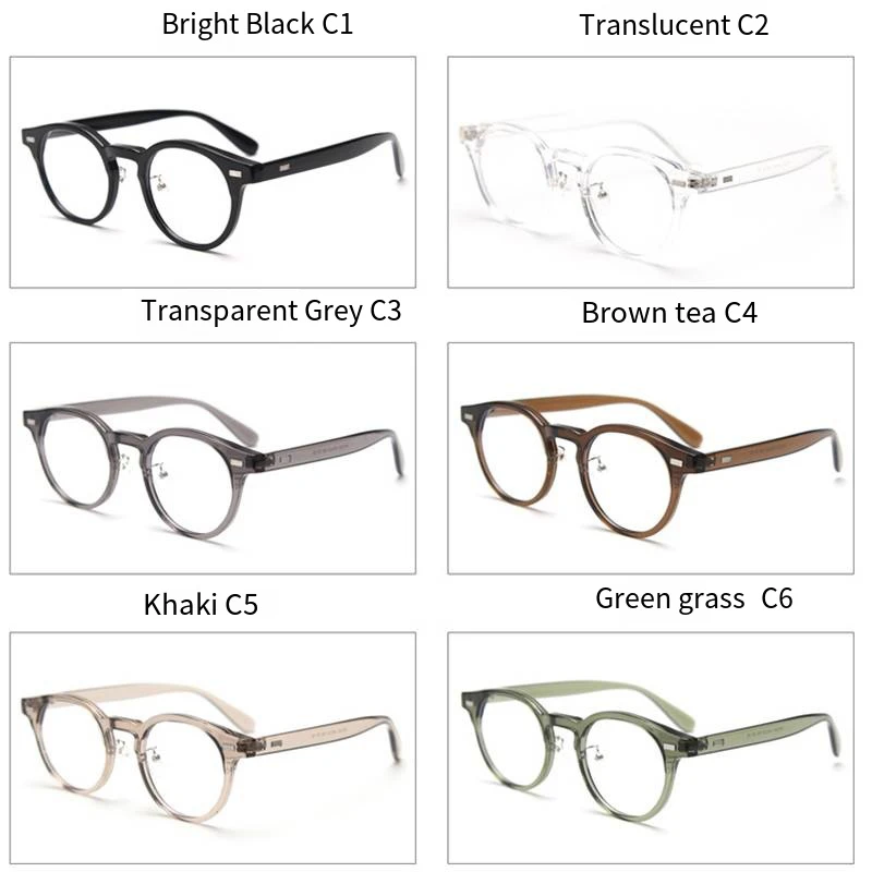Fashion Simple Glasses Frame Men Women Ultralight TR90 Round Frame Transparent Lens Decoration Optical Eyeglasses