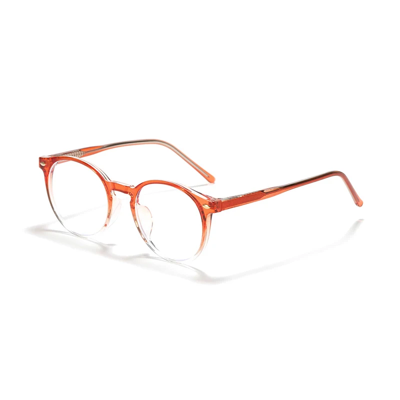 Fashion Colorful Spectacles Frame Male Female TR90 Rivet Round Frame Computer Blue Light Blocking Lens Optical Eyeglasses