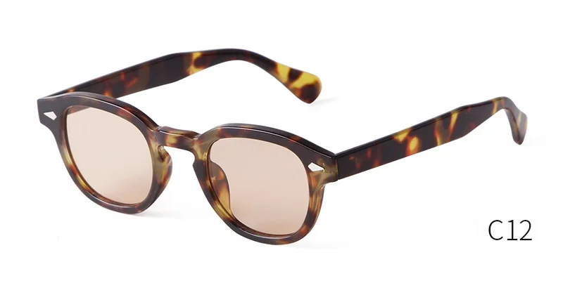 Vintage Fashion Shell Round Sunglasses Women Men 2024 Brand Design Retro Rivet Yellow Blue Lens Square Sun Glasses Female UV400