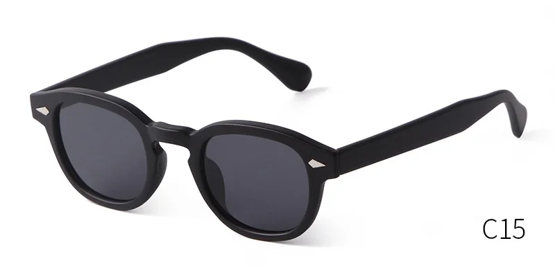 Vintage Fashion Shell Round Sunglasses Women Men 2024 Brand Design Retro Rivet Yellow Blue Lens Square Sun Glasses Female UV400