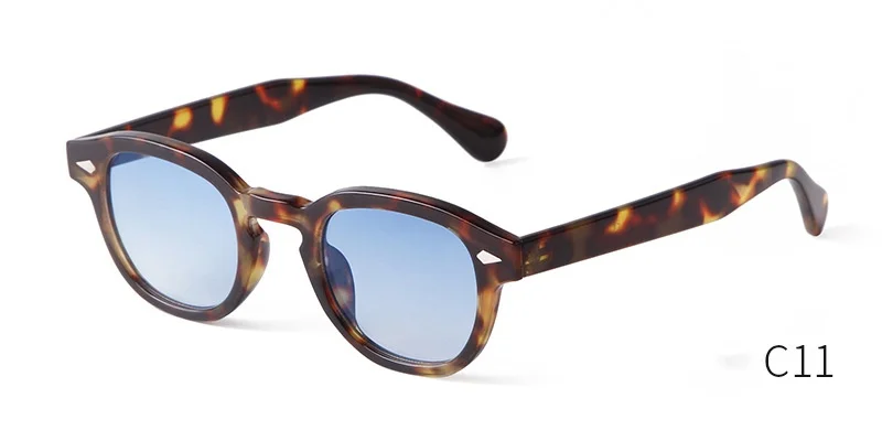 Vintage Fashion Shell Round Sunglasses Women Men 2024 Brand Design Retro Rivet Yellow Blue Lens Square Sun Glasses Female UV400