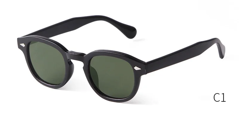 Vintage Fashion Shell Round Sunglasses Women Men 2024 Brand Design Retro Rivet Yellow Blue Lens Square Sun Glasses Female UV400