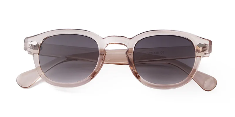 Vintage Fashion Shell Round Sunglasses Women Men 2024 Brand Design Retro Rivet Yellow Blue Lens Square Sun Glasses Female UV400