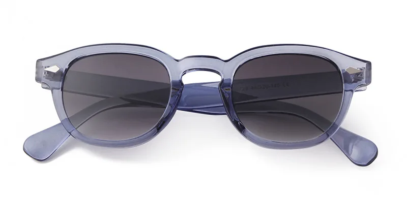 Vintage Fashion Shell Round Sunglasses Women Men 2024 Brand Design Retro Rivet Yellow Blue Lens Square Sun Glasses Female UV400