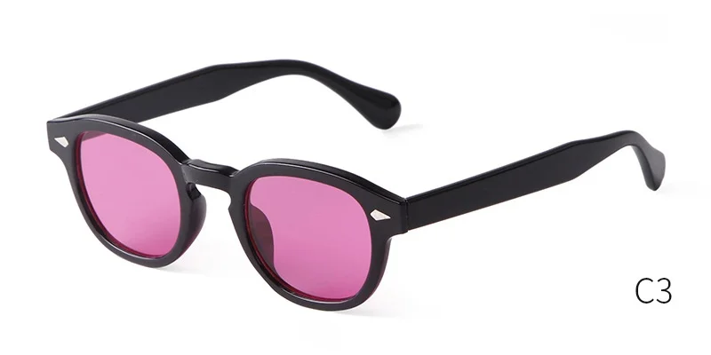 Vintage Fashion Shell Round Sunglasses Women Men 2024 Brand Design Retro Rivet Yellow Blue Lens Square Sun Glasses Female UV400
