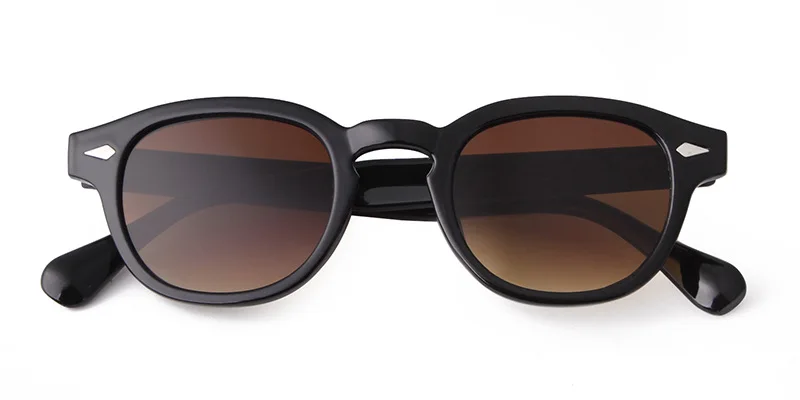 Vintage Fashion Shell Round Sunglasses Women Men 2024 Brand Design Retro Rivet Yellow Blue Lens Square Sun Glasses Female UV400